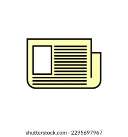 Vector Illustration newspaper icon suitable for your business