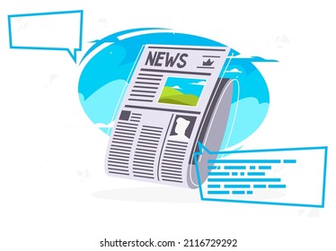 vector illustration of a newspaper with the latest news