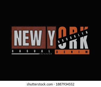 Vector illustration of Newyork brooklyn lettering. suitable for the design of t-shirts, clothes, hoodies, etc.