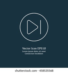 Vector illustration of next button icon
