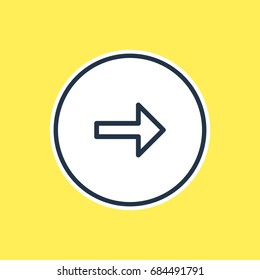 Vector Illustration Of Next Outline. Beautiful Arrows Element Also Can Be Used As Right Element.