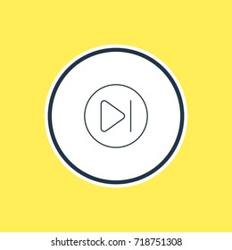 Vector Illustration Of Next Outline. Beautiful Melody Element Also Can Be Used As Subsequent Element.