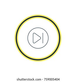 Vector Illustration Of Next Outline. Beautiful Melody Element Also Can Be Used As Subsequent Element.