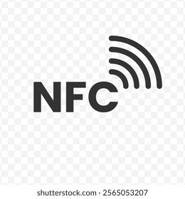Vector illustration of NFC signal icon in dark color and transparent background(PNG). - Powered by Shutterstock - Get 15% off with code: PIKWIZARD15