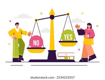 Vector illustration of an NGO or Non-Governmental Organization to Address Specific Social and Political Needs in a Flat Style Cartoon Background