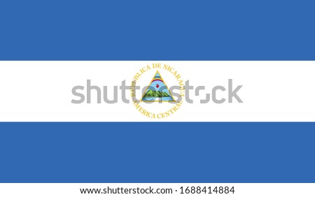 vector illustration of Nicaragua flag