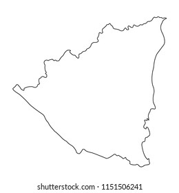 vector illustration of Nicaragua map