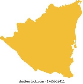 ilustración vectorial del mapa de Nicaragua