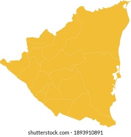 ilustración vectorial del mapa de Nicaragua