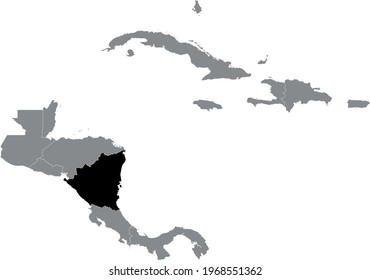 vector illustration of Nicaragua map