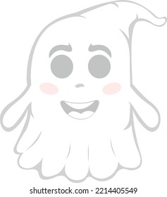 Vector illustration of a nice cartoon ghost