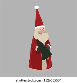 (vector illustration) a nice and cute cartoon santa doll. suitable for Christmas specials.