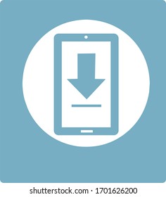 Vector illustration of a nice download arrow symbol for icon