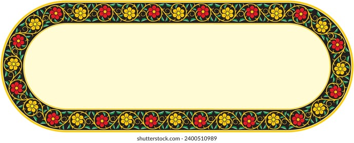 Vector illustration for nice floral frame. Suitable for use as a mosque decoration element, background, calligraphy, frame. Usability with text input area in the center