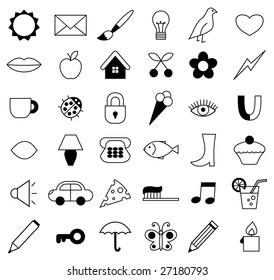 Vector illustration. Nice icon set.
