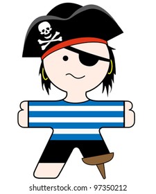 vector illustration of a nice Pirate Captain
