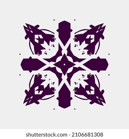 vector illustration of nice and simple motifs for wall decorations or cloth ornaments