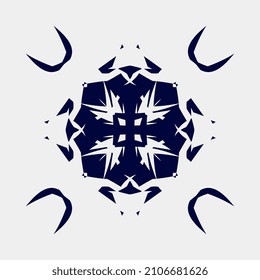 vector illustration of nice and simple motifs for wall decorations or cloth ornaments