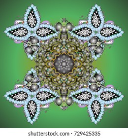 Vector illustration. Nice snowflake icon. Simple illustration of nice snowflake icon for web. Isolated cute snowflakes on colorful background.