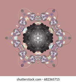 Vector illustration. Vector nice snowflakes on background. Snowflake icon, isolated. Flat design.