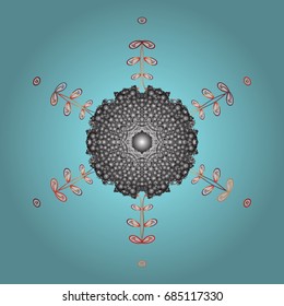 Vector illustration. Vector nice snowflakes on colorful background. Snowflake icon, isolated. Flat design.