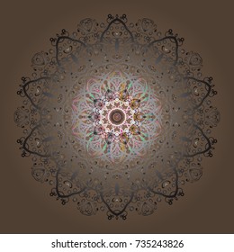 Vector illustration. Vector nice snowflakes on colorful background. Snowflake icon, isolated. Flat design.