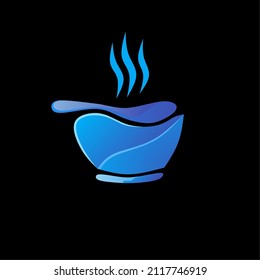 vector illustration of a nice soup bowl for restaurant, cafe, food product logos,