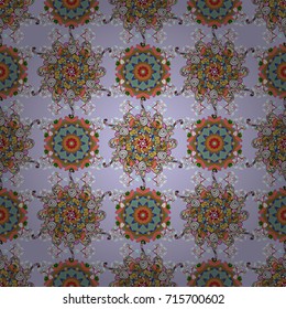 Vector illustration. In nice textile style on neutral, gray and pink background. Floral seamless pattern with watercolor flowers.