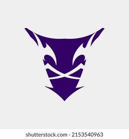 vector illustration nice unique bull head monster head simstris hand art for decoration
