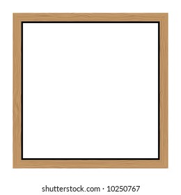 Vector illustration of a nice wooden frame
