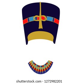 
vector illustration, nifertiti headpiece, cleopatra