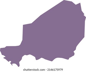 Vector illustration of Niger map