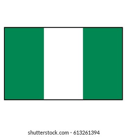 vector illustration of Nigeria flag