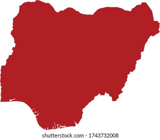 vector illustration of Nigeria map