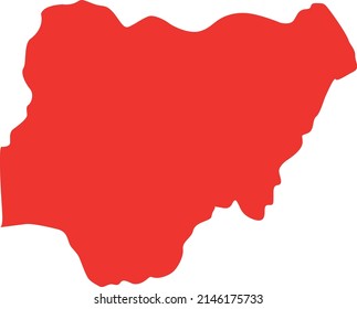 Mapa del vector de Nigeria
