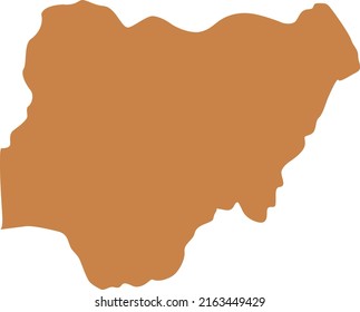 Mapa de la ilustración vectorial de Nigeria
