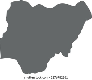 Vector Illustration Nigeria Map Stock Vector (Royalty Free) 2176782161 ...