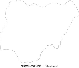 Mapa de la ilustración vectorial de Nigeria