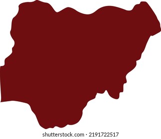 Mapa de la ilustración vectorial de Nigeria