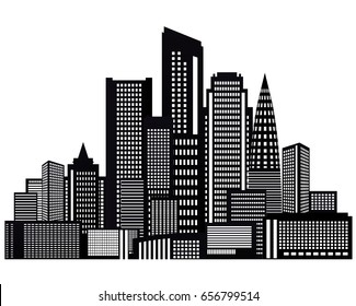 Vector illustration of night city
