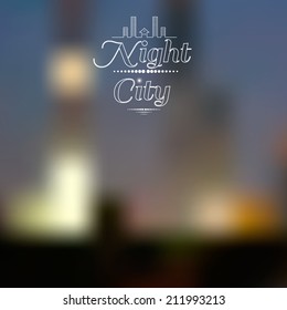 Vector illustration of Night city background