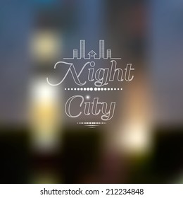 Vector illustration of Night city background
