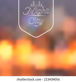 Vector illustration of Night city background