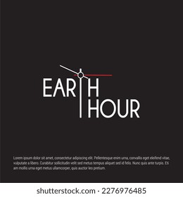 Vector Illustration: The Night of the Earth Hour Movement