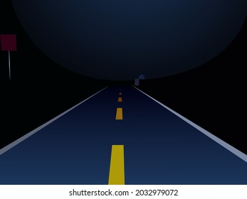 ilustración vectorial de la autopista nocturna para otras ilustraciones de fondo y logotipos de empresas de transporte