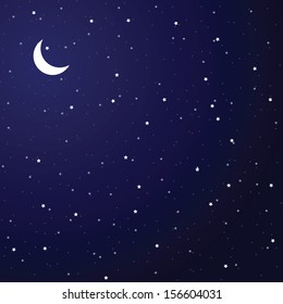 Vector illustration of night sky.