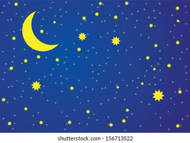 Vector illustration of night sky.