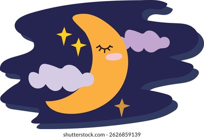 ilustração vetorial do céu noturno