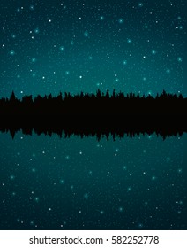 Vector illustration of a night sky