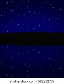 Vector illustration of a night sky